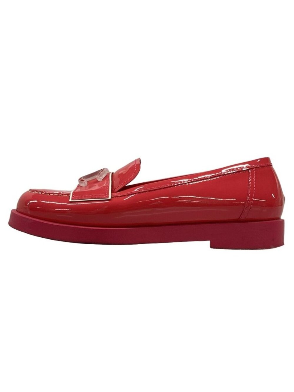 Chanel Loafers Pink CC Logo Leather